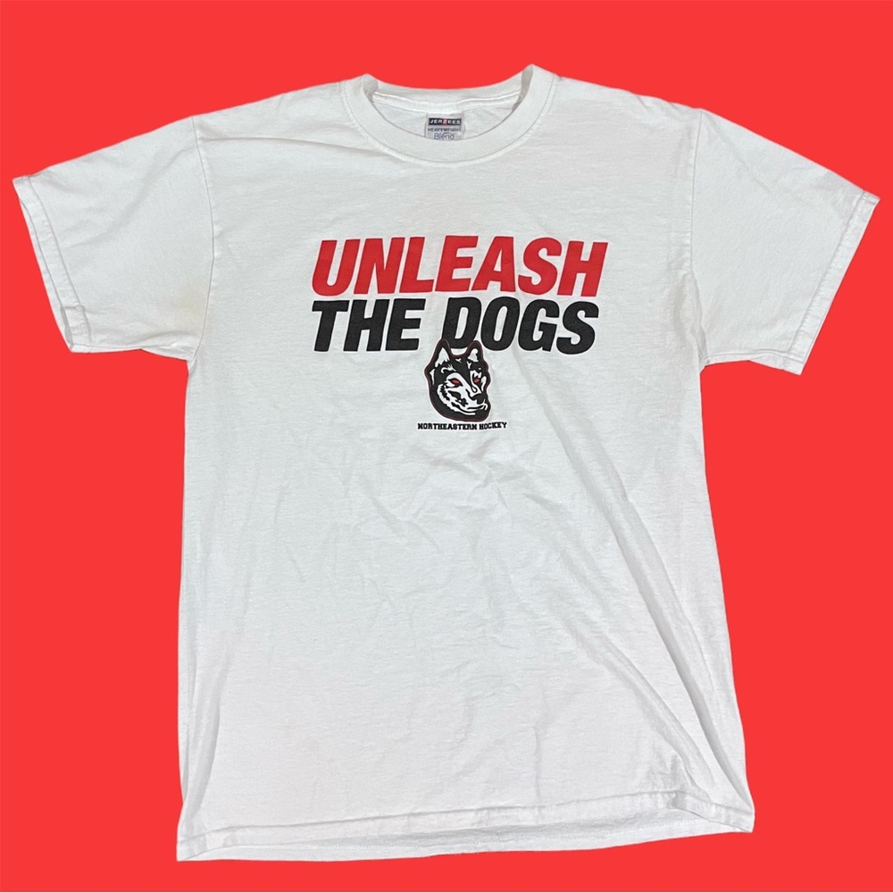 Northeastern University x Coca Cola “Unleash the Dogs” Jerzees Hockey T-Shirt
